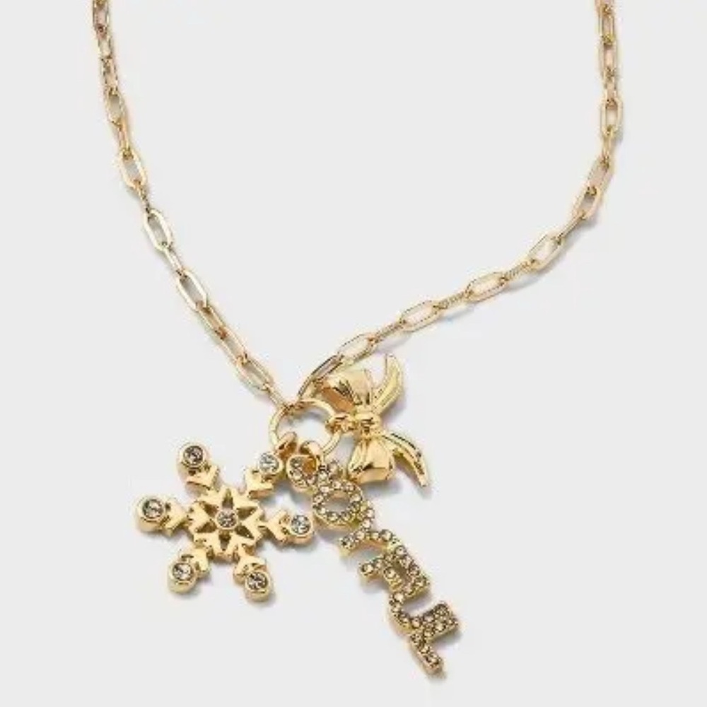 Target Sugarfix by BaubleBar Joy To The World Chain Link Pendant Necklace New